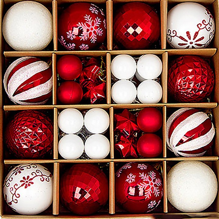 캐슬라이트 크리스마스 트리 장식볼 오너먼트 세트 44p