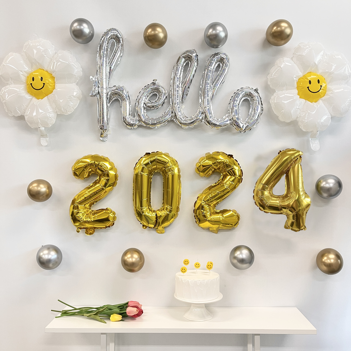 민즈셀렉트 헬로 2023 신년 새해 풍선 파티 해피뉴이어 연말파티 데이지 풍선