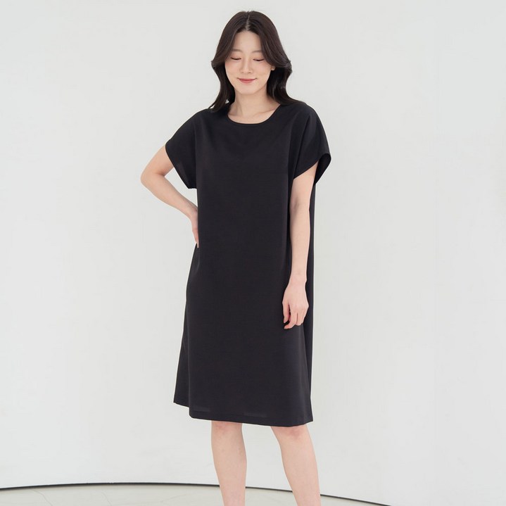 국내산 여성 여름 와플 풍기포 인견 반팔 원피스 빅사이즈 엄마옷 쿨 냉감