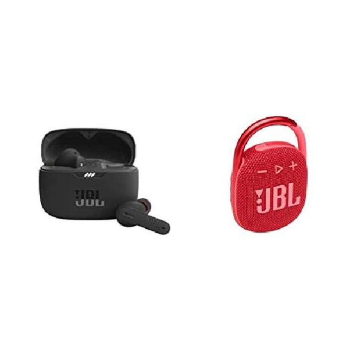 JBL Tune 230NC TWS 인이어 노이즈 캔슬링 블루투스 이어폰 + Go3 / Clip 4 휴대용 미니 블루투스 스피커