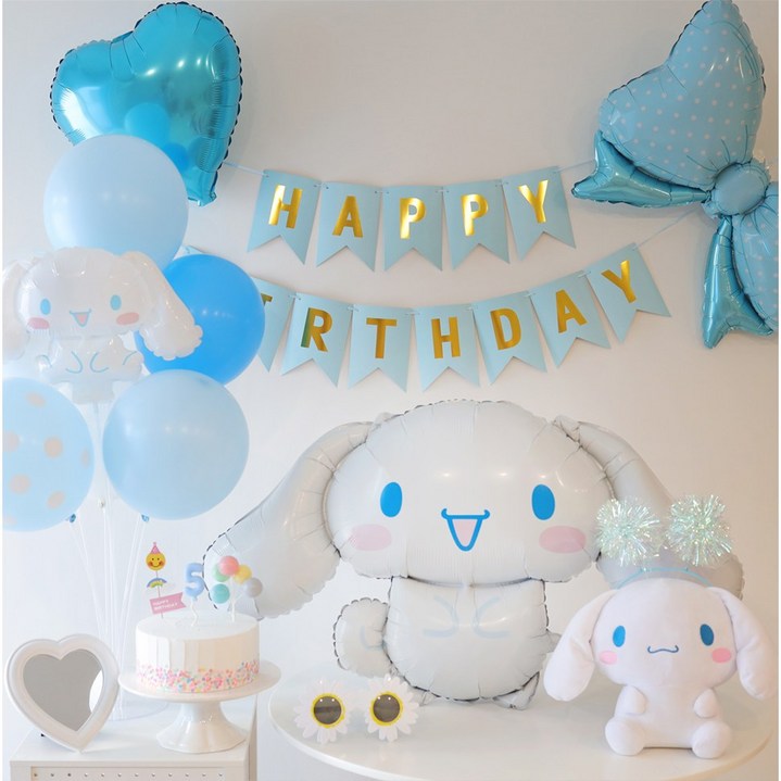 파티굿즈 산리오 시나모롤 마이멜로디 쿠로미 풍선 생일파티 세트 파티굿즈 산리오 시나모롤 마이멜로디 쿠로미 풍선 생일파티 세트