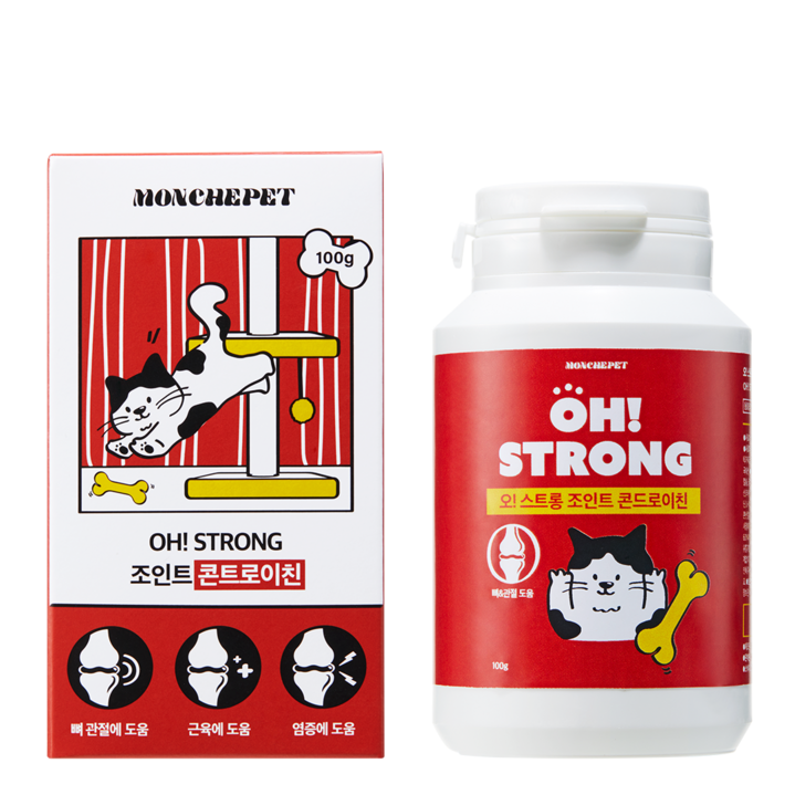 [동물병원 입점] 몽셰펫 고양이 관절 슬개골 분말 영양제 100g