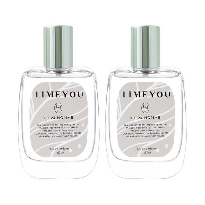 라임유 CH24 Homme 오 드 퍼퓸 니치 향수, 50ml, 2개