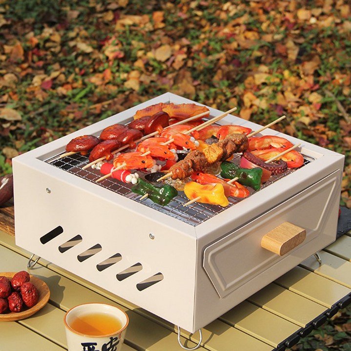 YF 캠핑 화로대 불멍 야외 바베큐 숯불 스텐화로