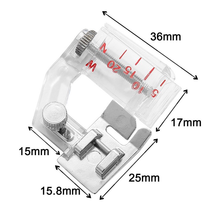 재봉 미싱  국내 스테인레스 스틸 금속 오버록 노루발 스티칭 도구 브라더 베이비록용 스냅 온 발 재봉틀 부품 1PC