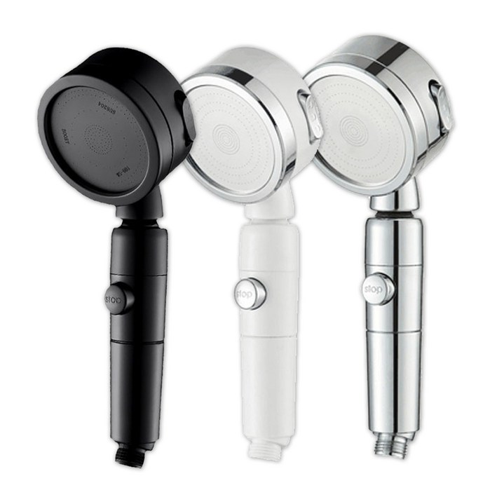 위시앤겟 수압상승 원터치 3단 샤워기 헤드