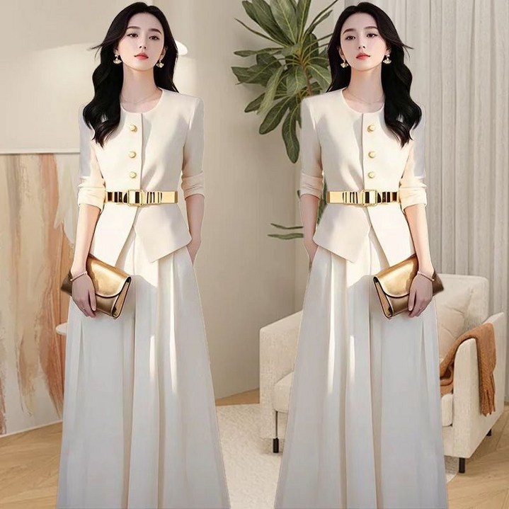 해피유통 여성 정장세트  프리미엄 패션 오피스 코트 치마바지 투피스 jhy