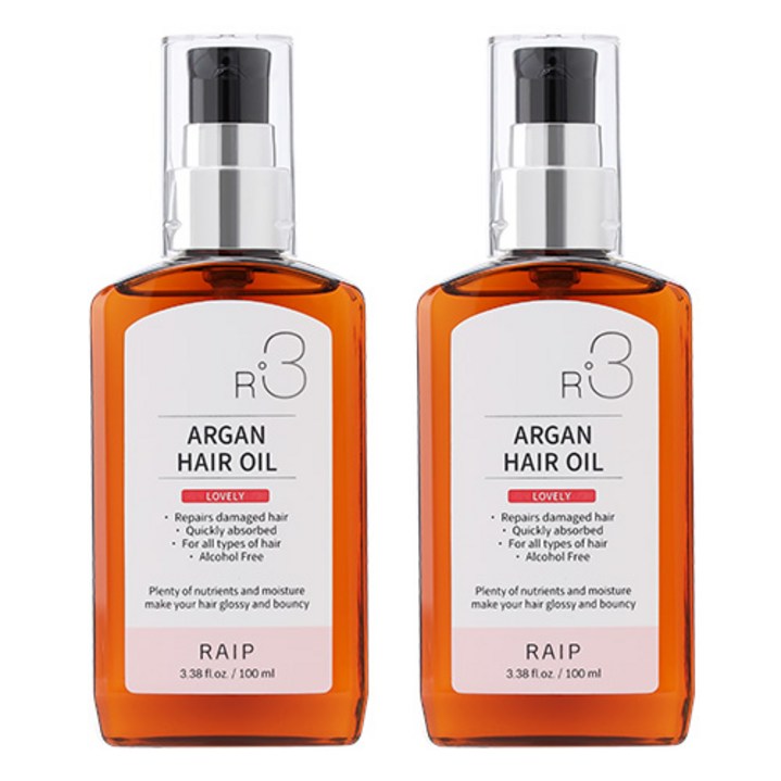 라입 R3 아르간오일 헤어에센스 러블리 100ml 2개