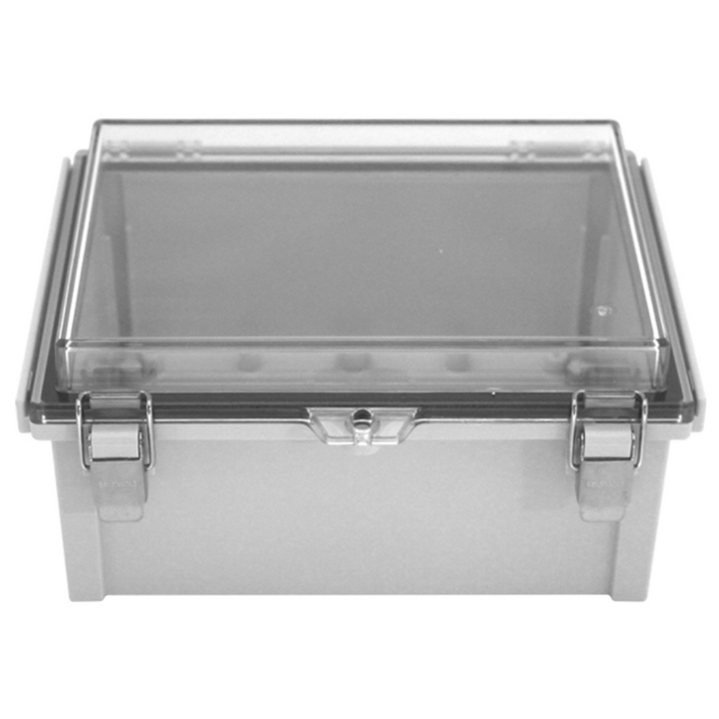 박스코 하이박스 투명커버 SUS고리 매미고리 컨트롤 분전함 배전함 노출콘센트함 전기함 단자함 컨트롤박스 노출함 전기박스 PVC 방수하이박스 전기전자 투명하이박스, 1개