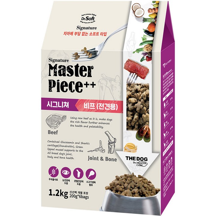 더독 전연령용 닥터소프트 명작 시그니처 습식사료, 소, 1.2kg, 1개