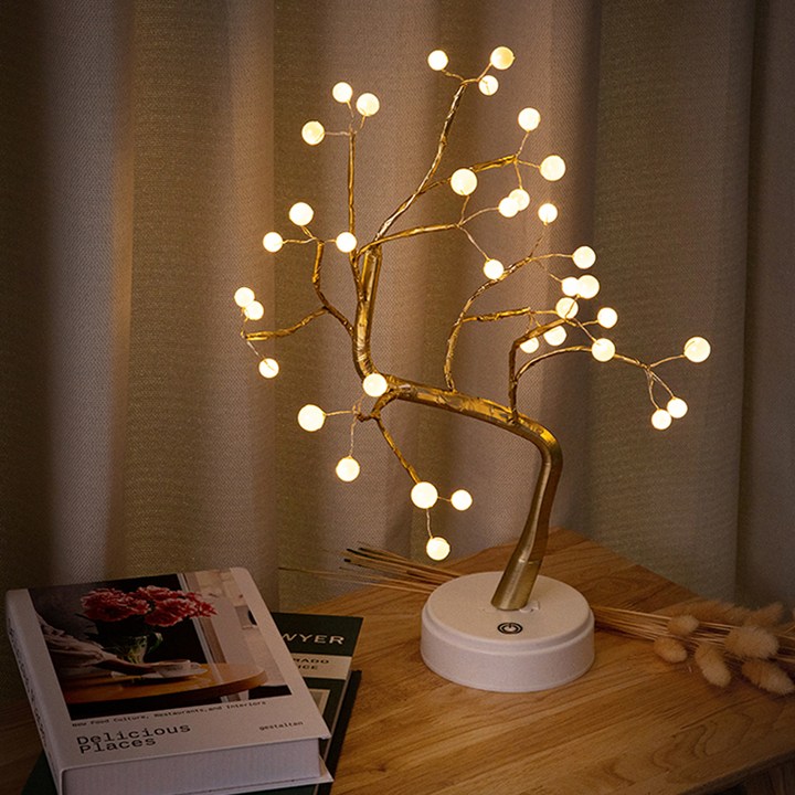 [쿠팡수입] 크리스마스 LED 미니 나무 무드등, 혼합색상