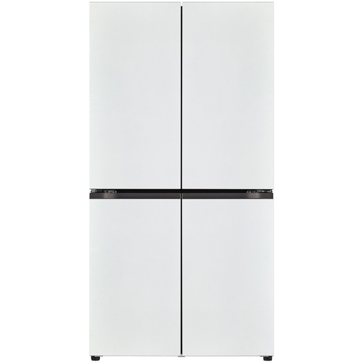 lg오브제냉장고 LG전자 디오스 오브제컬렉션 4도어 냉장고 T873MWW012 870L 방문설치, 화이트(상), 화이트(하), T873MWW012