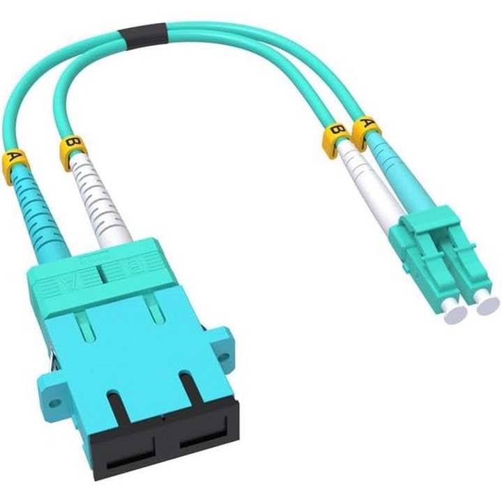 섬유 케이블 어댑터 SC a LC멀티모도 듀플렉스OM4 OM3 lc 마초 헴브라 변환기40 GB