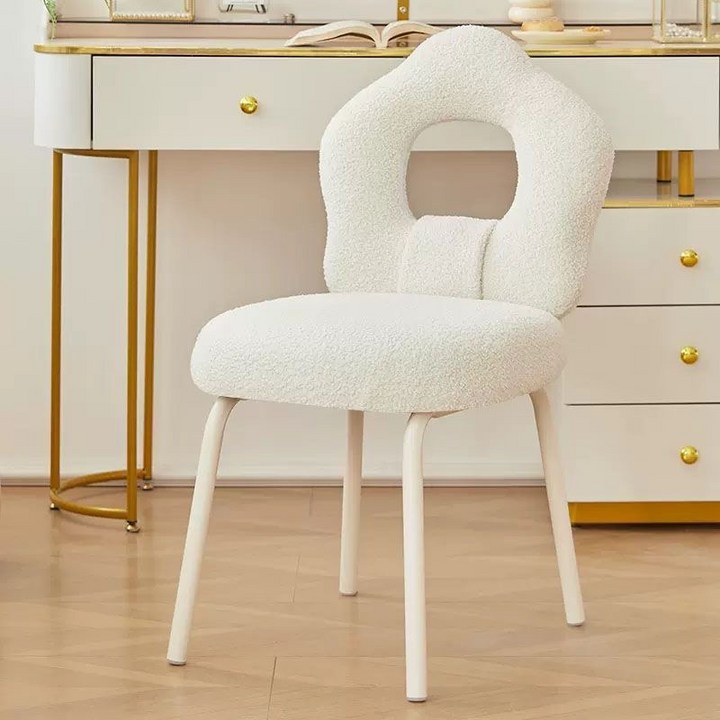 YISOKO캐주얼 침실 의자 컴포트 메이크업 의자, 1개, 화이트