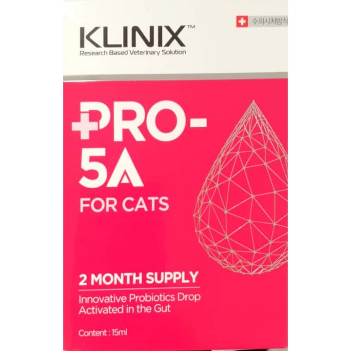 [정품] KLINIX PRO-5A 클리닉스 프로파이브에이 / 프로5A / 고양이 액상유산균제 15ml / 리뉴얼버전 20230427