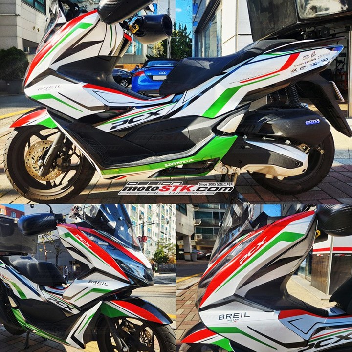 혼다 PCX 스티커 튜닝 데칼 이태리 오토바이데칼 세트, 1개