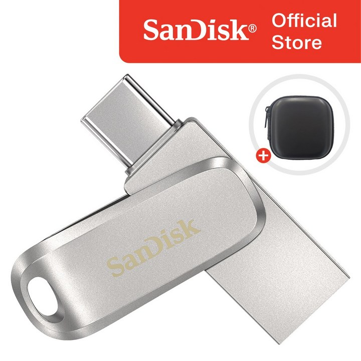샌디스크 울트라 듀얼 럭스 C타입 USB 3.1 SDDDC4  USB 케이스 증정, 1TB, 1개