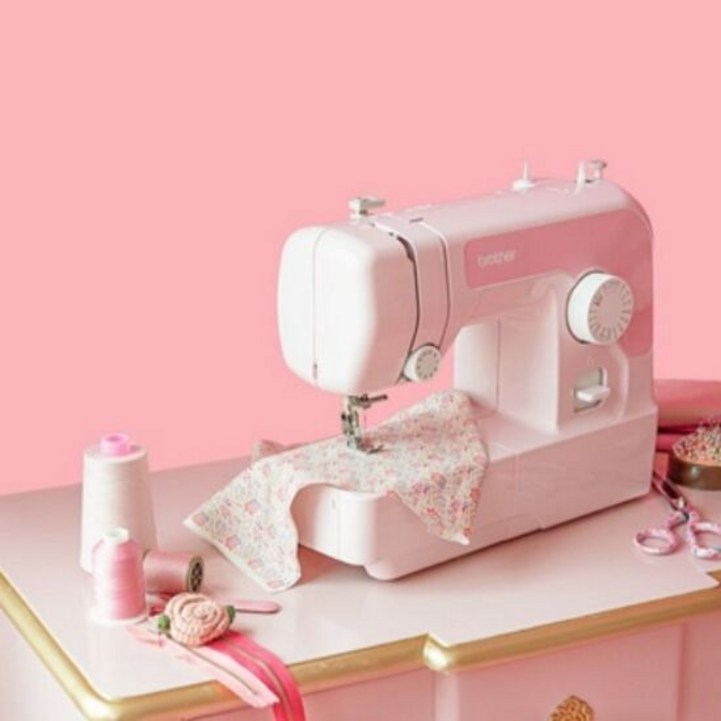 부라더 미싱 60주년기념 한정판 P17K 핑크 재봉틀, 단품, 단일 색상 20230326