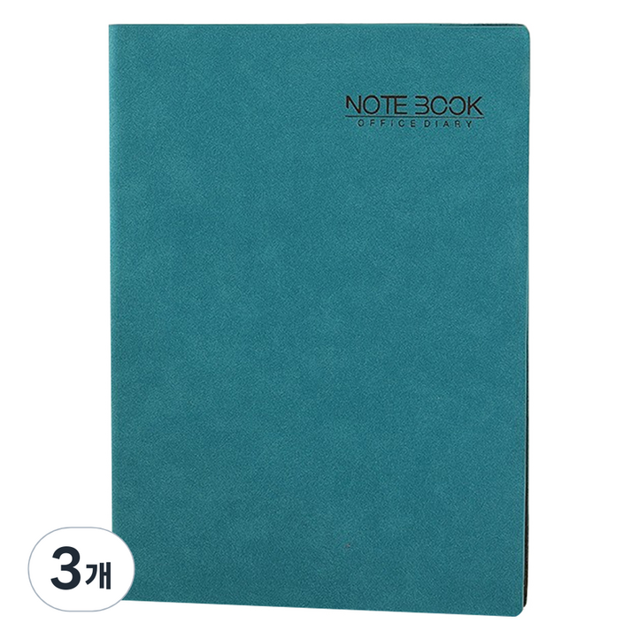 마다꾸미 비즈니스 사무용 고급 노트 A5 다이어리 B타입, 14 램스킨 블루, 3개