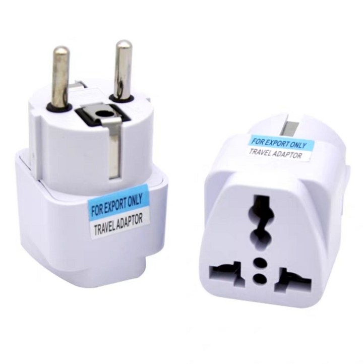 라이트닝웍스 마이크로텍 110V 220V 호환 돼지코 가전용 멀티 변환 어댑터, 2개