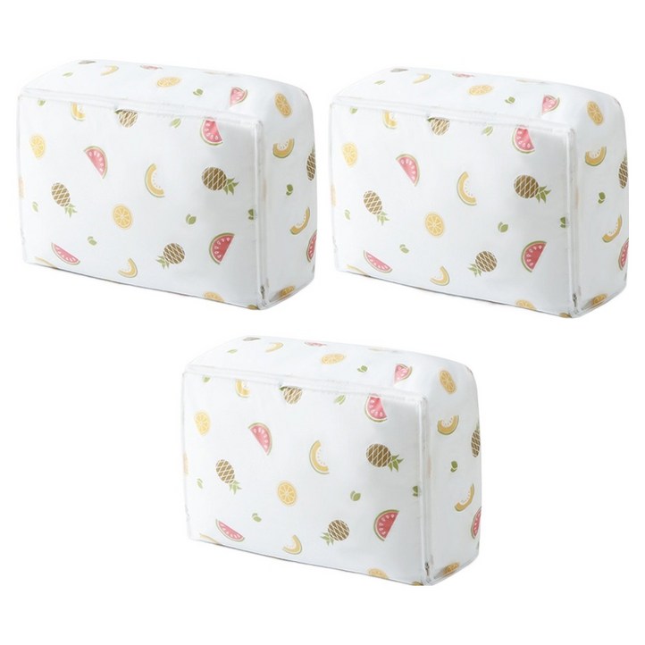 리빙공감 생활방수 의류 이불 수납 보관함, 과일, 3개