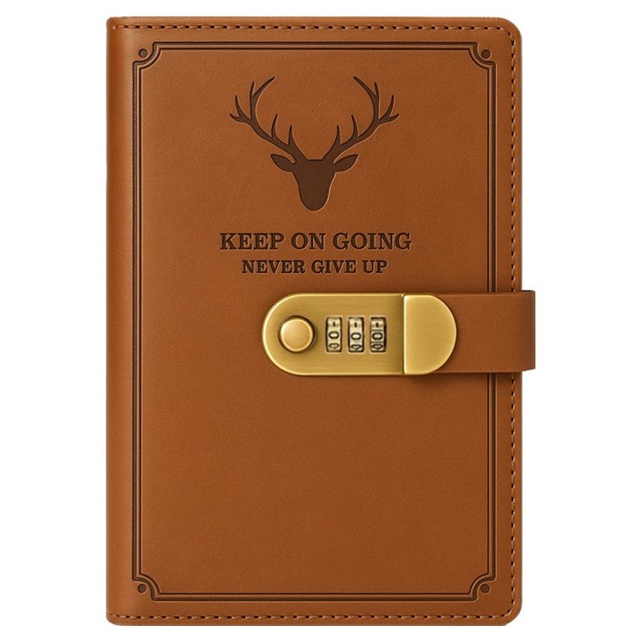 모더너리 시크릿 비밀 다이어리 일기장, 디어 브라운, 1개