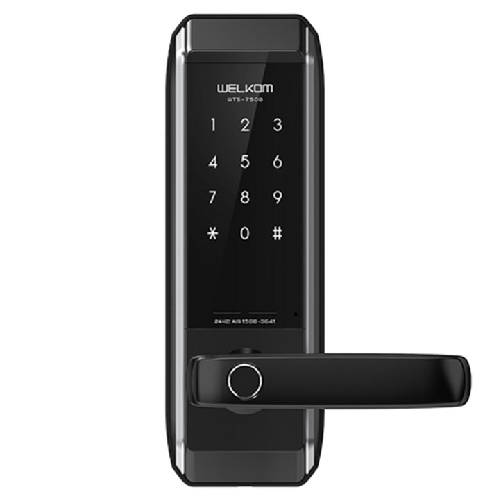 솔리티 웰콤 무타공 지문인식 도어락