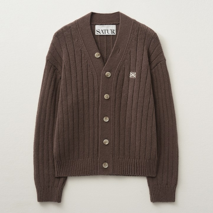 세터 남녀공용 파로 오버 사이즈 부클 가디건 SA223MKC42