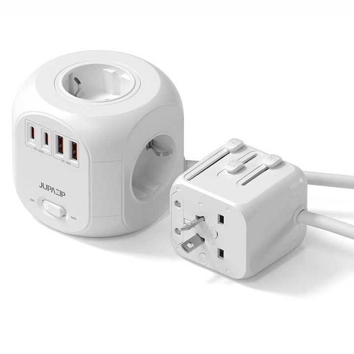 주파집 여행용 멀티탭 어댑터 AD500CP  하드 케이스