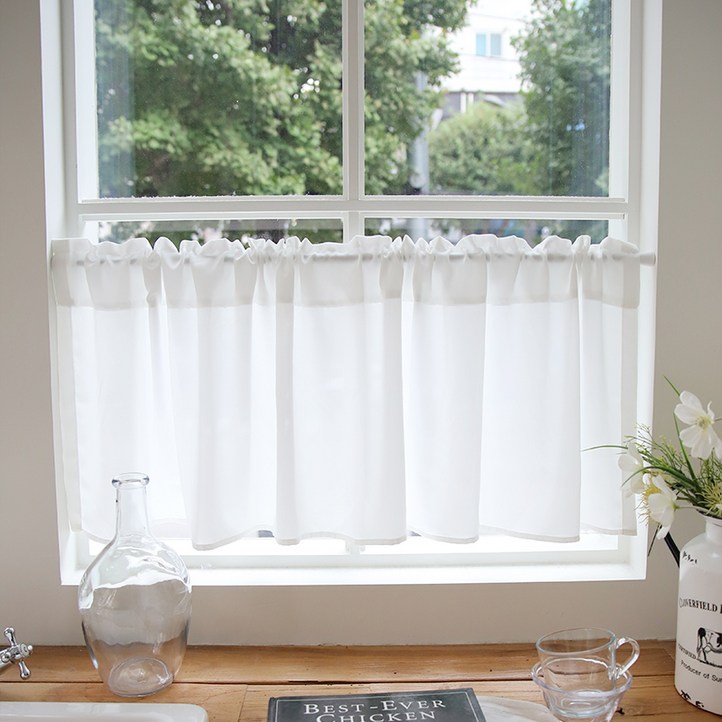 앤코튼 비침없는 고밀도 쉬폰 바란스 커튼