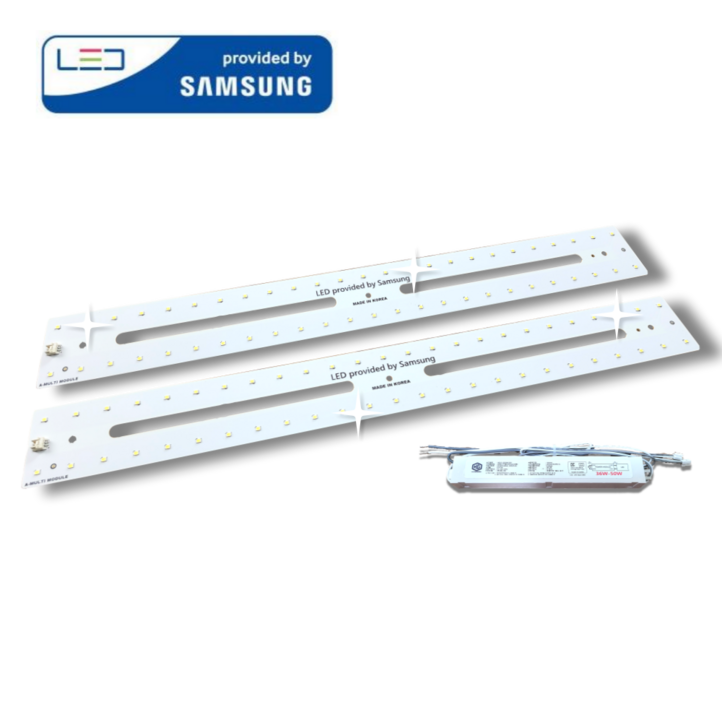 삼성LED 모듈 멀티A 50W 거실주방욕실 540x60mm 2장 긴 형광등 대체 국내제작 플리커프리