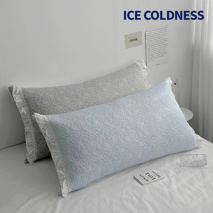 국내산 스카이 아이스 냉감 쿨링 대형 쿠션 여름 헤드 대 2인쿠션 커버 솜옵션 60x110, 스카이 냉감 등쿠션그레이