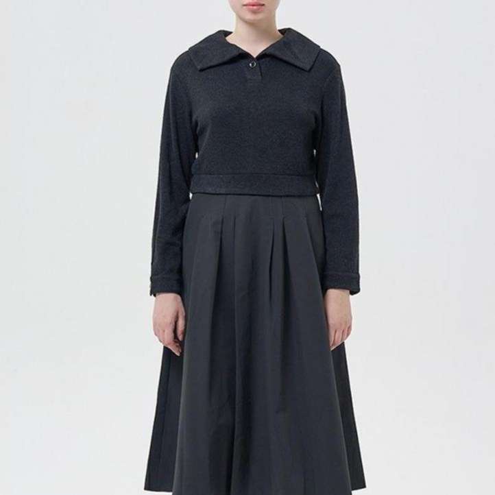 올리비아하슬러 카라넥 포인트 보온 롱 원피스 OHCWOP103