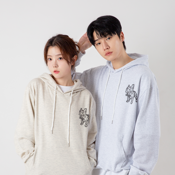 3D 도그 불독 후드티 티셔츠 색상 4종 캐주얼 오버핏 루즈핏 프린팅 빈티지 데일리 편한 커플티 남자 여자 남녀공용