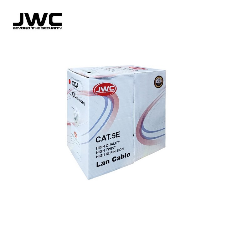 JWC CAT.5e UTP 랜케이블 박스 CCA 300M 랜선 인터넷선 시공용, 1개, 300m