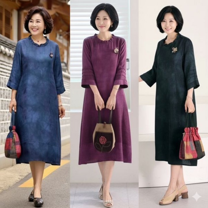 로즈맘 연우프릴감물인견원피스