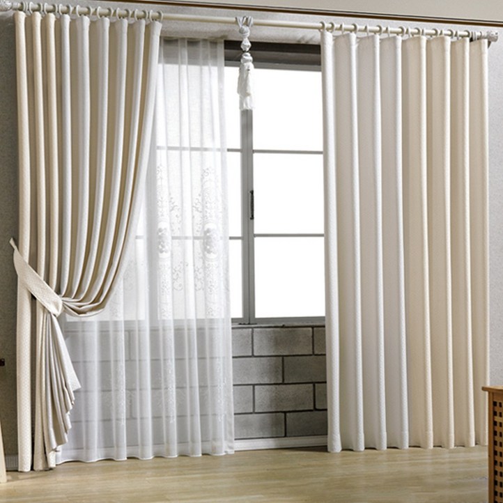 봉텍스 국내생산 투톤암막커튼 아일렛형 2p