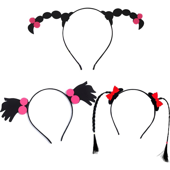 미미파티 재밌는 웃긴 소품 파티 머리띠 3종 세트