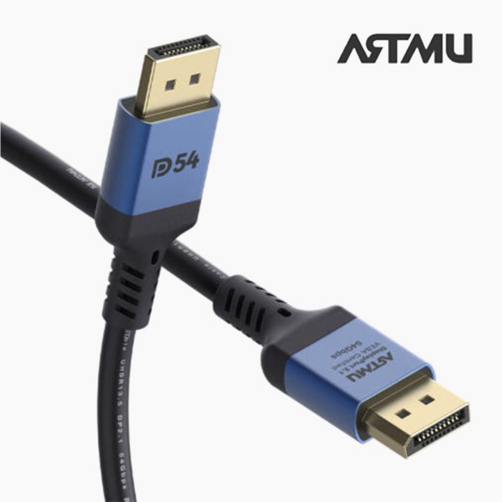 아트뮤 VESA 인증 DP to DP 2.1 DP54 16K DisplayPort 케이블 메탈, 2m, 1개 아트뮤 VESA 인증 DP to DP 2.1 DP54 16K DisplayPort 케이블 메탈, 2m, 1개