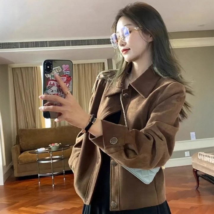 여성  봄 가을 이레인 캐줄얼 스림핏 패션 하프 코트 재킷