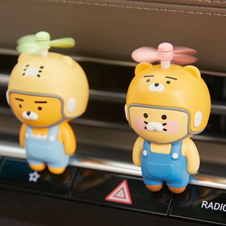 카카오프렌즈 차량용 송풍구형 디퓨져 날아라 고고싱 춘식이 차량용 캐릭터 새차선물 귀여운차량용품, 1개, 화이트 플로랄