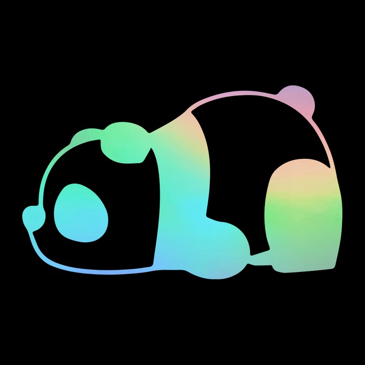 일상의품격 아기 판다 귀여운 곰 차량 데코 스크레치 커버 스티커 팬더 데칼 차량용스티커, 1개, 홀로그램 일상의품격 아기 판다 귀여운 곰 차량 데코 스크레치 커버 스티커 팬더 데칼 차량용스티커, 1개, 홀로그램