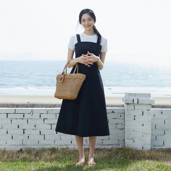 잇미샤 여성 롱 원피스 레이어드 썸머 결혼식 하객룩
