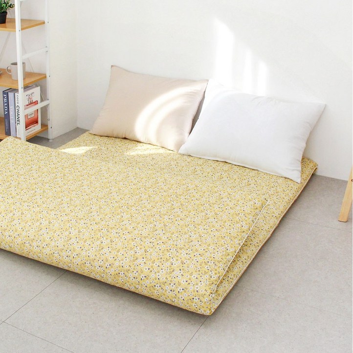 아르떼베딩 순면누빔 요매트 100국산 바닥요요커버솜매트5CM8CM, 글로리 옐로우