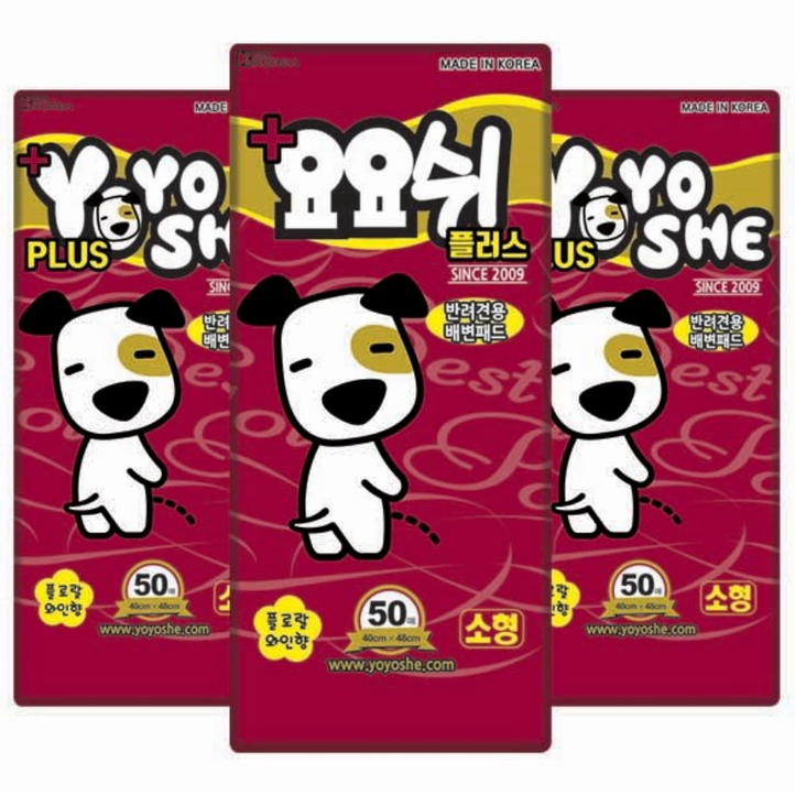 요요쉬 플러스 배변패드 플로랄와인향, 50개입, 3개