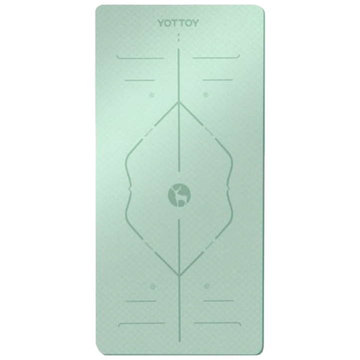 YOTTOY KOREA 요토이 논슬립 TPE 와이드 두꺼운 요가매트 빅사이즈, 1개, 그린