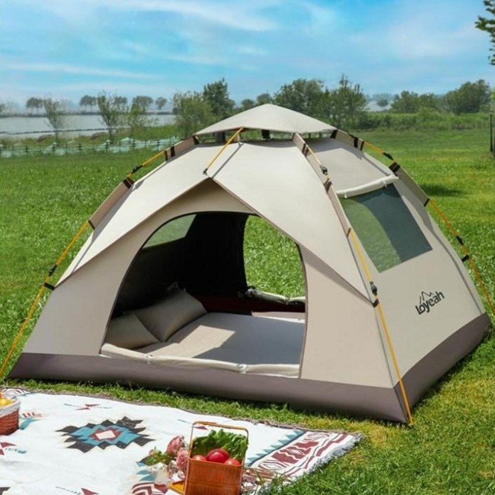 LOYEAH 자동 원터치 텐트 UV50 자외선차단 방수 간편설치 캠핑 가족용