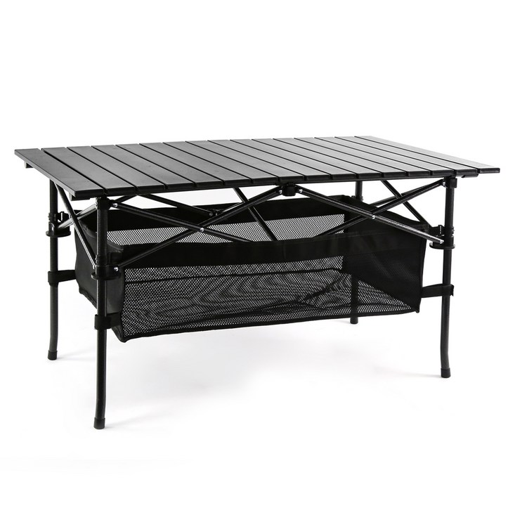 코멧 알루미늄 접이식 캠핑 테이블 대형 블랙, 블랙 4702806339
