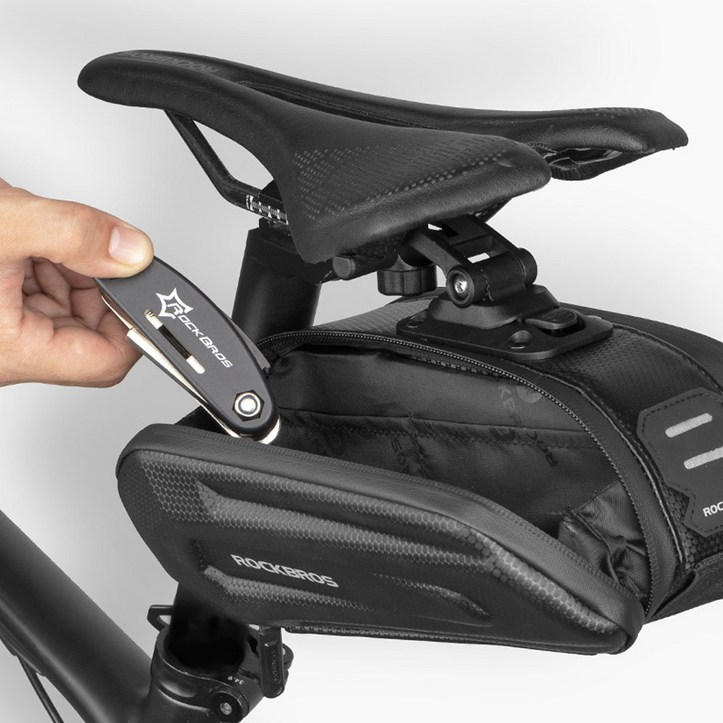 머레이 듀얼포켓 방수 자전거 안장 가방 MK-B69, 블랙, 본상품선택