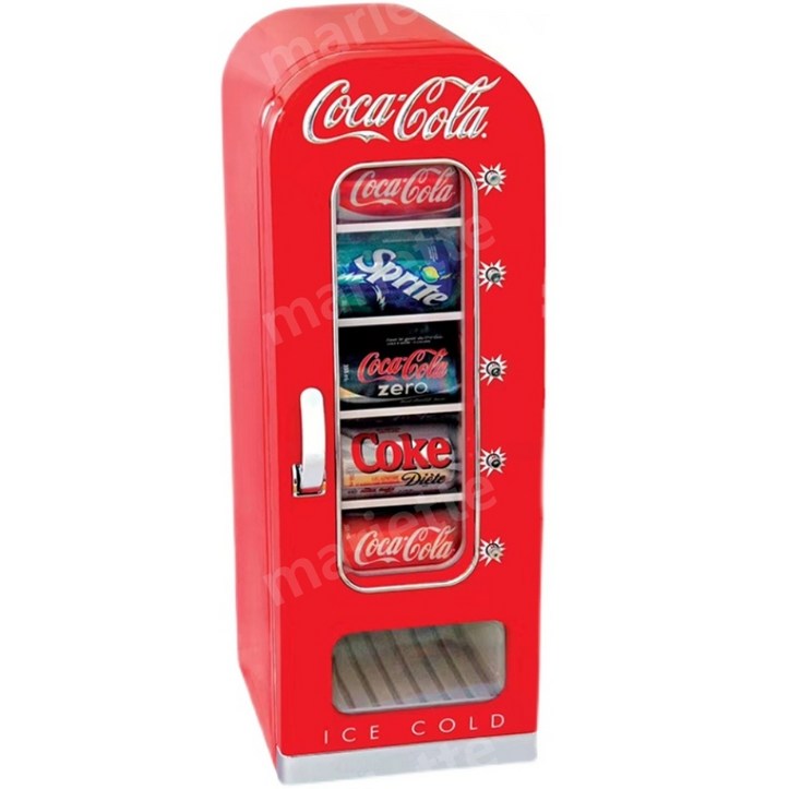 코카콜라 미니 냉장고 자판기 술장고 코카콜라 굿즈, 클래식 콜라 냉장고 4리터 6캔